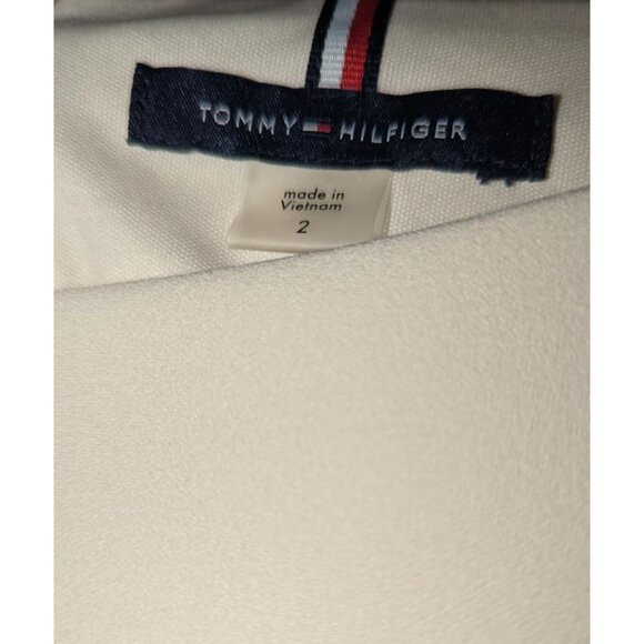 ⚡ Tommy Hilfiger Ivory Ruffle Sleeve Shift Dress Women’s 2 EUC - Picture 4 of 5